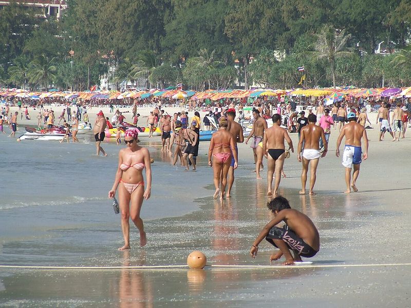 Tourists in Patong beach, Phuket