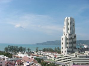 Buildings in Patong Beach, Phuket, Thailand.