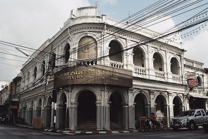 The Siam Commercial Bank building in Phuket