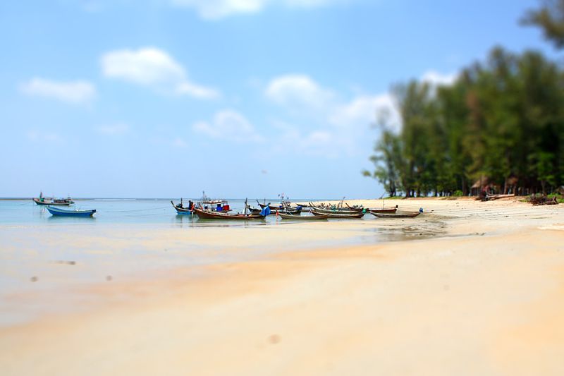 Longtail boats on Nai Yang Beach, Phuket