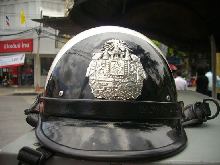 Helmet for traffic police in Thailand