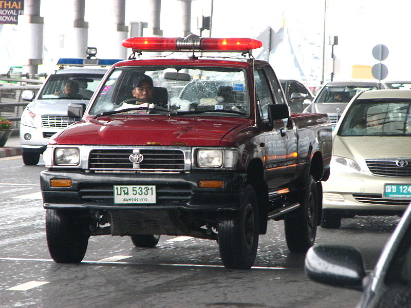 Toyota Hilux Thai Police at Suvarnabhumi Airport in Bangkok