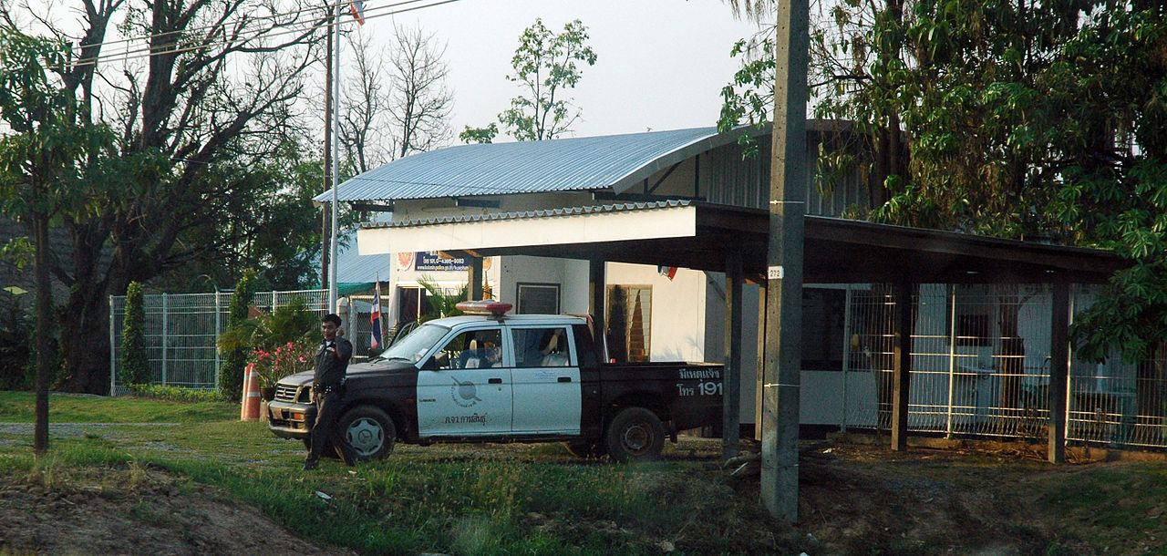 Police pickup truck in Kalasin, Thailand