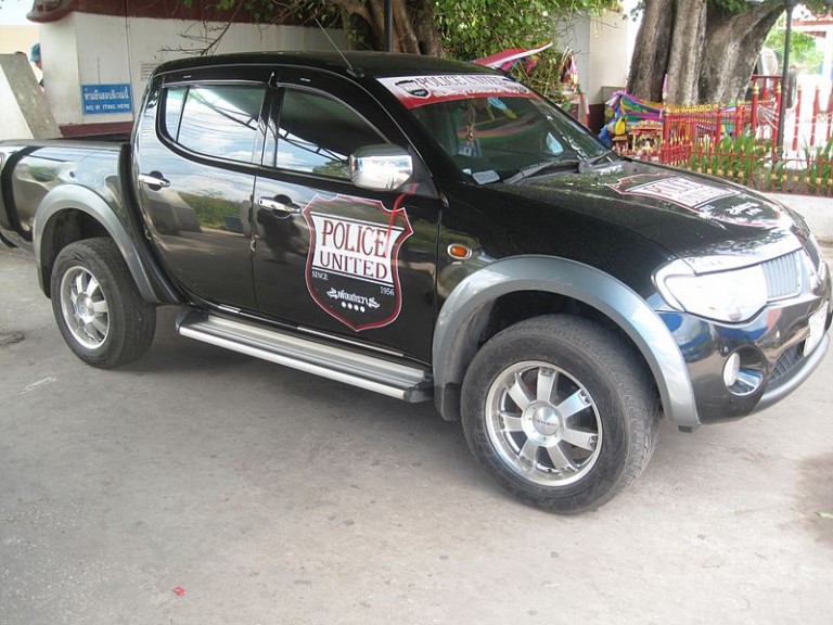 Car with Police United FC logo