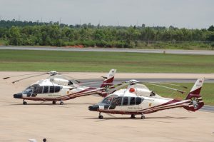Eurocopter EC.155s of the Royal Thai Police at Khon Kaen airport