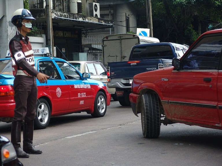 Thai traffic officer in Chinatown