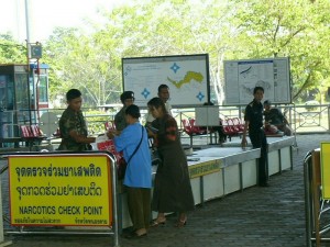 Police border control checkpoint