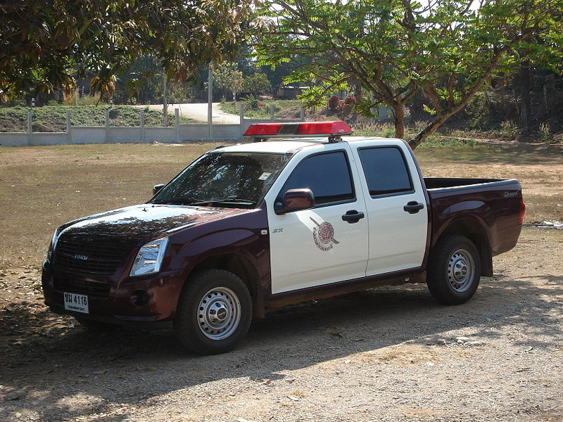 Thai police car in Phitsanulok