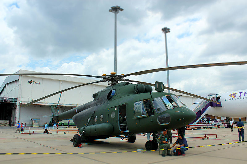 MI-17 V5 helicopter at Don Mueang, Bangkok