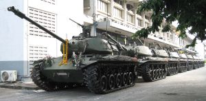 M41 Walker Bulldog tanks in Bangkok