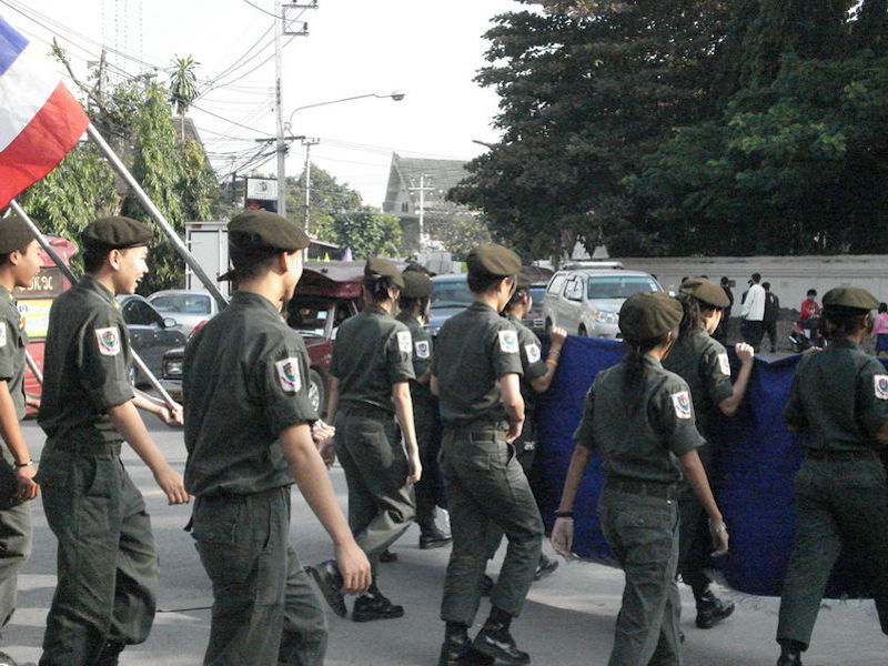 Royal Thai army reserve force students