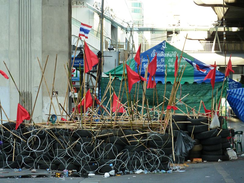 Red Shirt barricade at Rajprasong, Bangkok