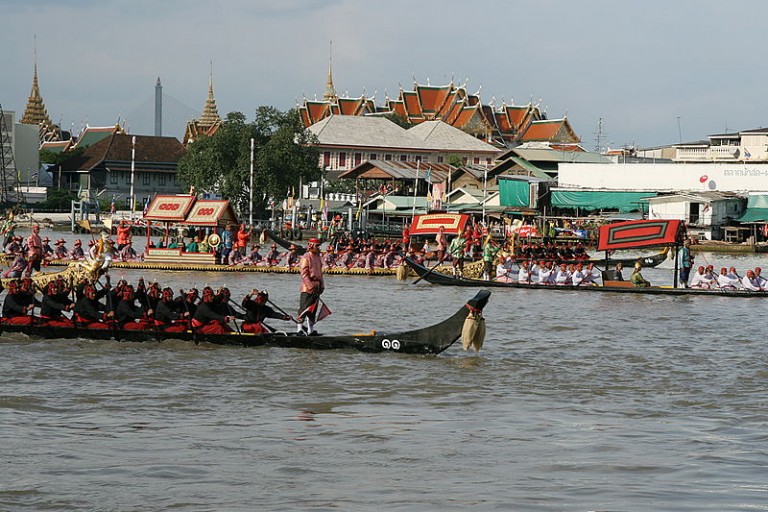 Royal Barge Procession for Royal Kathin Ceremony at Wat Arun