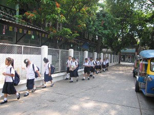 Elementary school students in Thailand