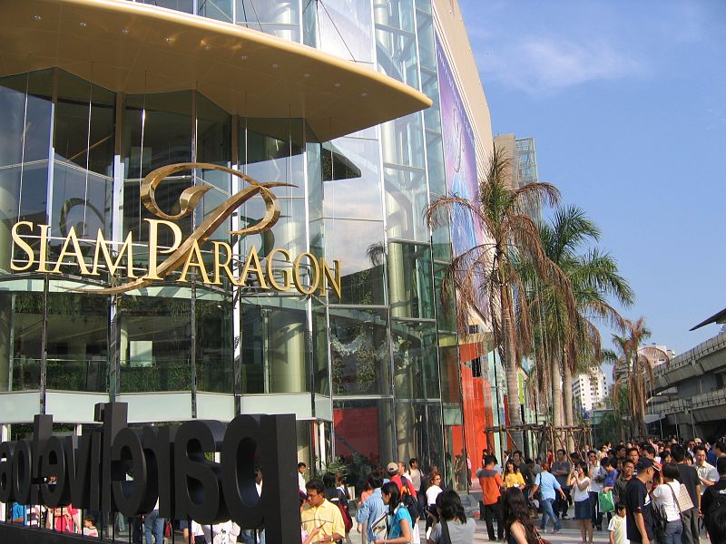 Siam Paragon, a famous shopping center and department store in Pathum Wan District, Bangkok
