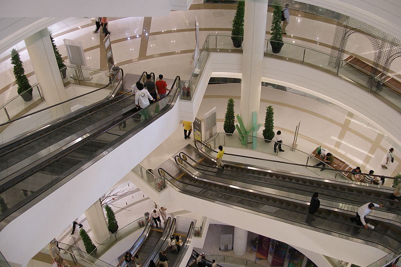 Stairs at Siam Paragon shopping mall in Bangkok