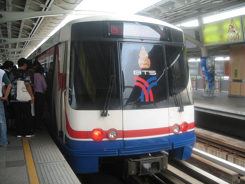 Bangkok Skytrain exterior at Mo Chit BTS.