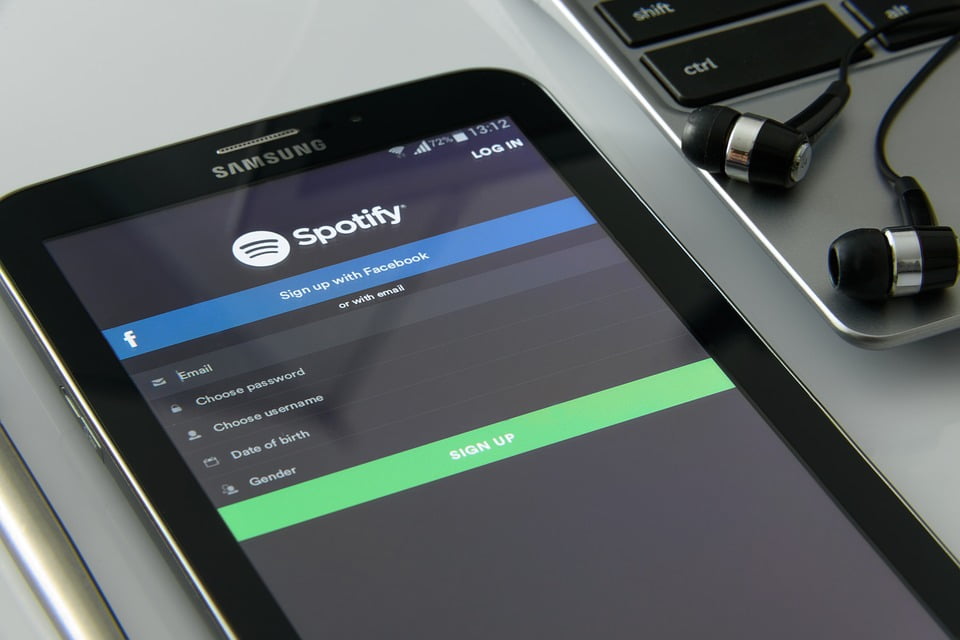 Spotify on a Android mobile phone