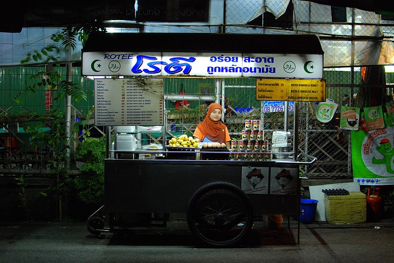 Muslim street vendor in Southern Thailand