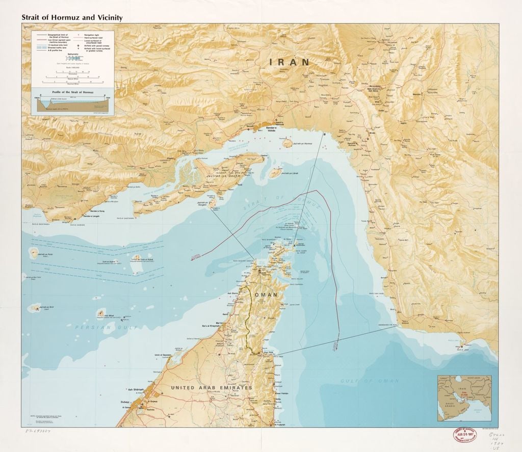 The Strait of Hormuz.