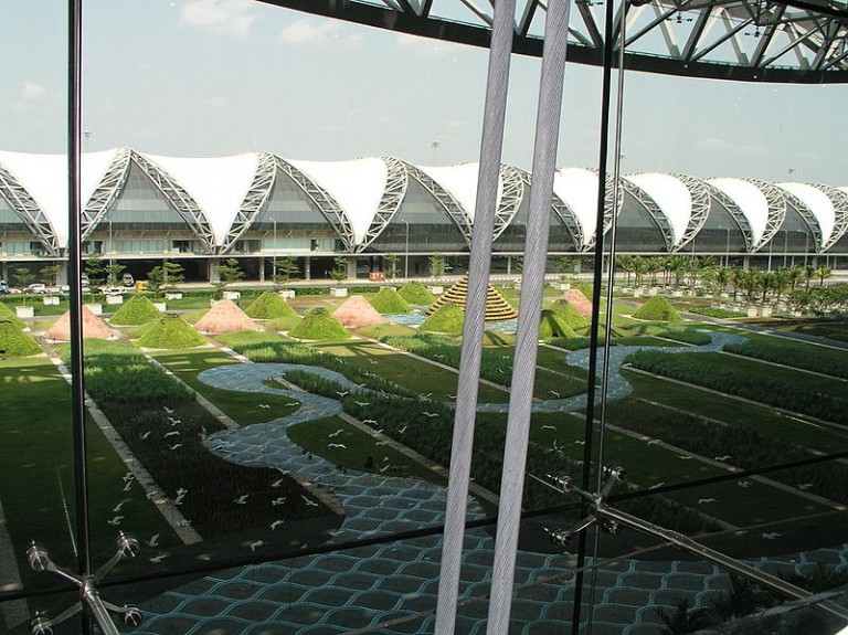 Suvarnabhumi Airport Bangkok Inner Courtyard