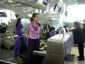 Thai Airways check-in counters at Suvarnabhumi International Airport, Bangkok