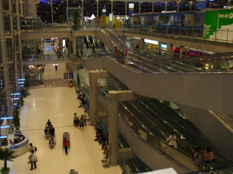 Inside Suvarnabhumi Airport in Bangko