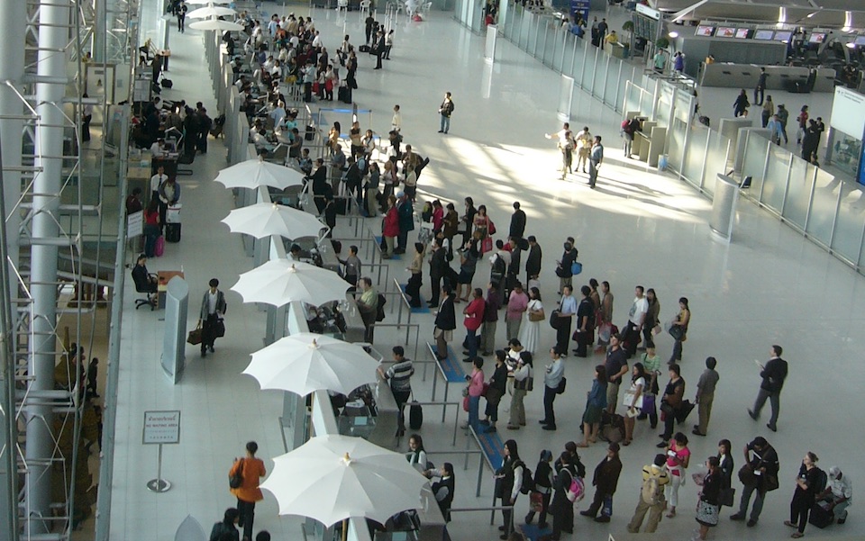 Immigration at Suvarnabhumi Airport in Bangkok