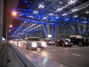 Bangkok Suvarnabhumi airport terminal building departures level