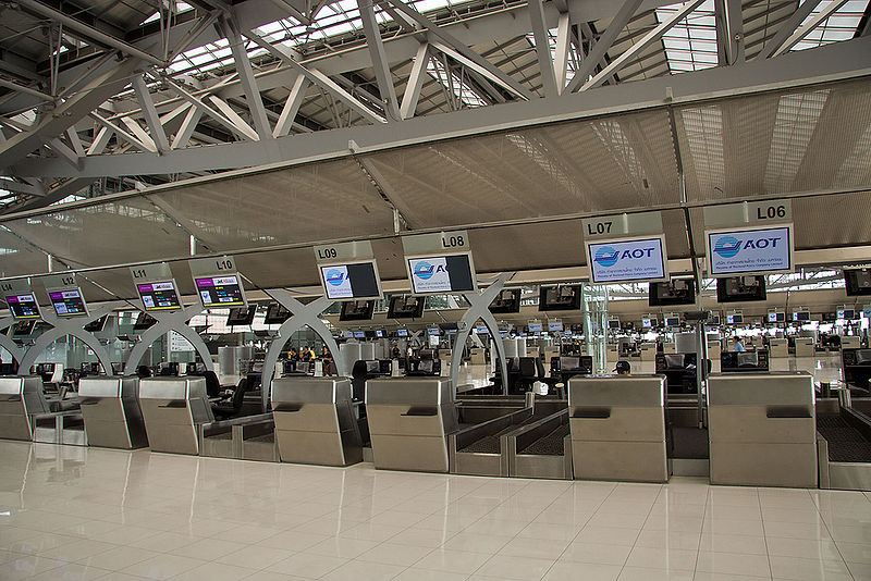 Check-in at Suvarnabhumi Airport in Bangkok