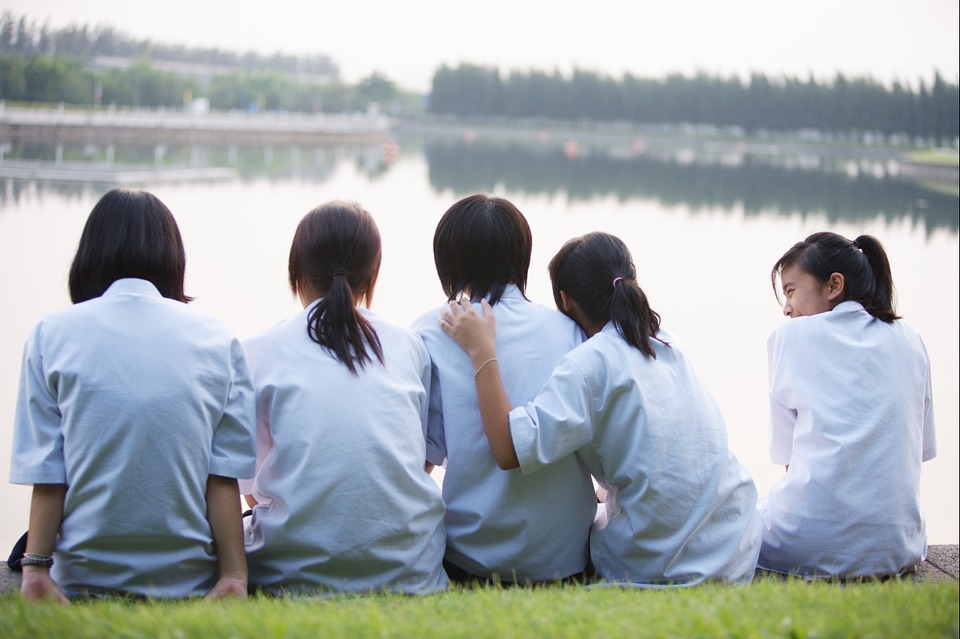 Young Thai female students